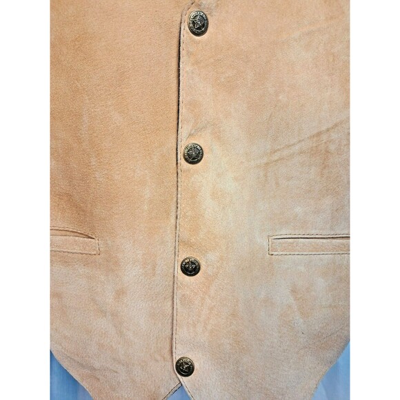 Scully Suede Leather Vest Mens Medium Snap Button Western Cowboy Rodeo - Picture 6 of 13